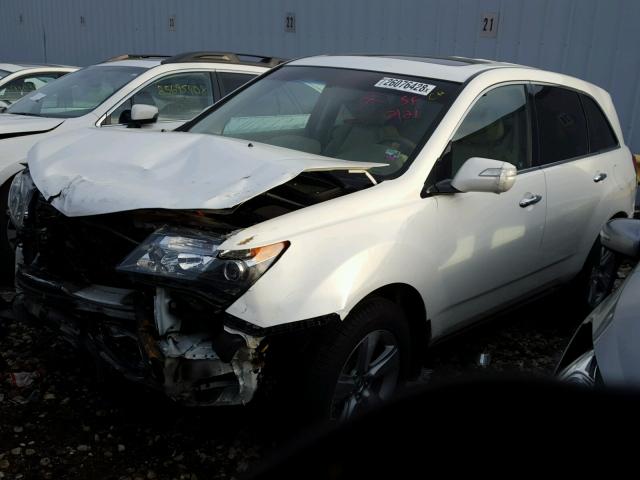 2HNYD2H3XCH534540 - 2012 ACURA MDX TECHNO WHITE photo 2