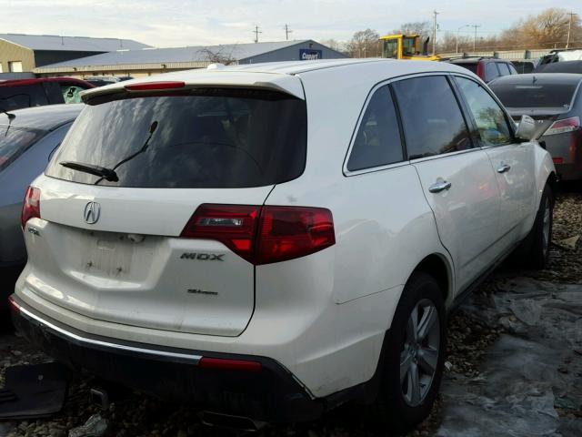 2HNYD2H3XCH534540 - 2012 ACURA MDX TECHNO WHITE photo 4