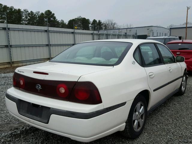 2G1WF52EX49108399 - 2004 CHEVROLET IMPALA WHITE photo 4