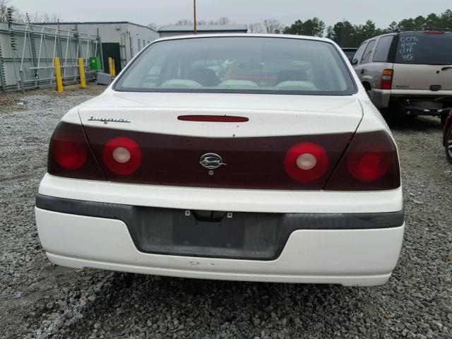 2G1WF52EX49108399 - 2004 CHEVROLET IMPALA WHITE photo 9