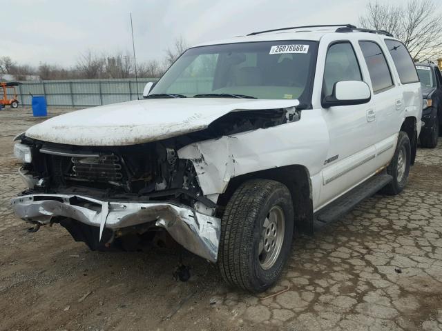 1GNEK13T21R178606 - 2001 CHEVROLET TAHOE K150 WHITE photo 2