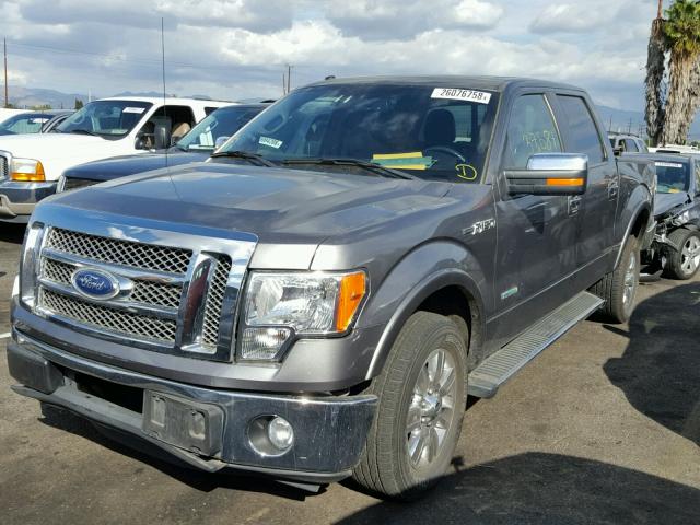 1FTFW1CT1BFA86388 - 2011 FORD F150 SUPER GRAY photo 2