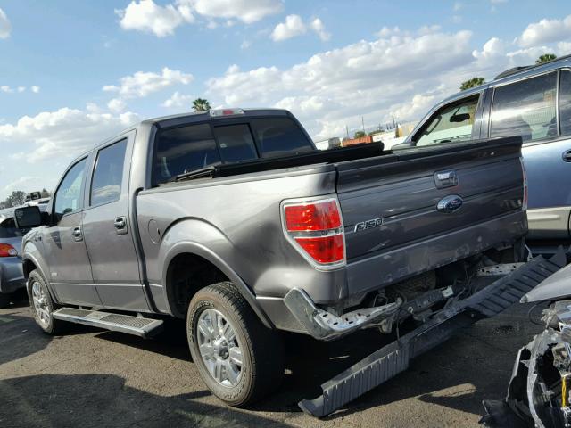 1FTFW1CT1BFA86388 - 2011 FORD F150 SUPER GRAY photo 3