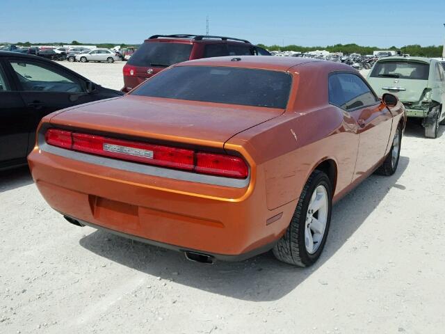 2B3CJ4DG9BH603635 - 2011 DODGE CHALLENGER ORANGE photo 4