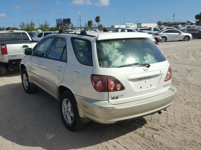 JT6HF10U5X0062280 - 1999 LEXUS RX 300 WHITE photo 3