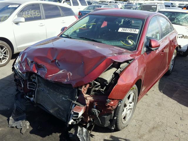 1G1PE5SB2G7168633 - 2016 CHEVROLET CRUZE LIMI RED photo 2