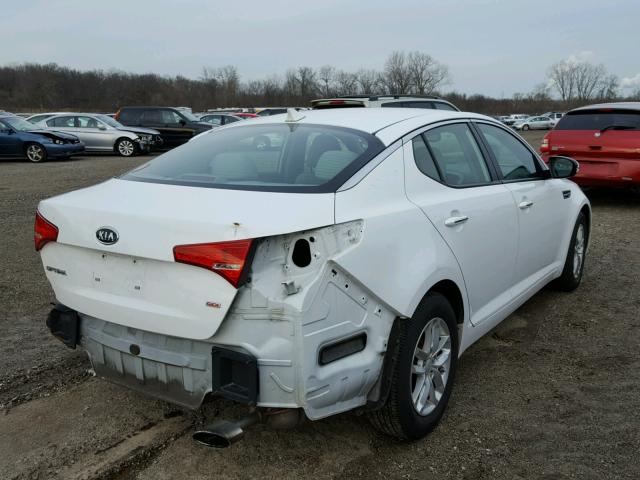 5XXGM4A76CG013618 - 2012 KIA OPTIMA LX WHITE photo 4