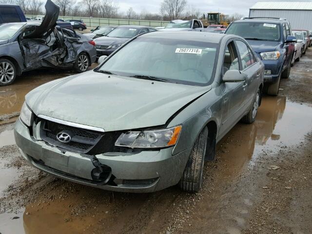 5NPET46C68H395712 - 2008 HYUNDAI SONATA GLS GREEN photo 2