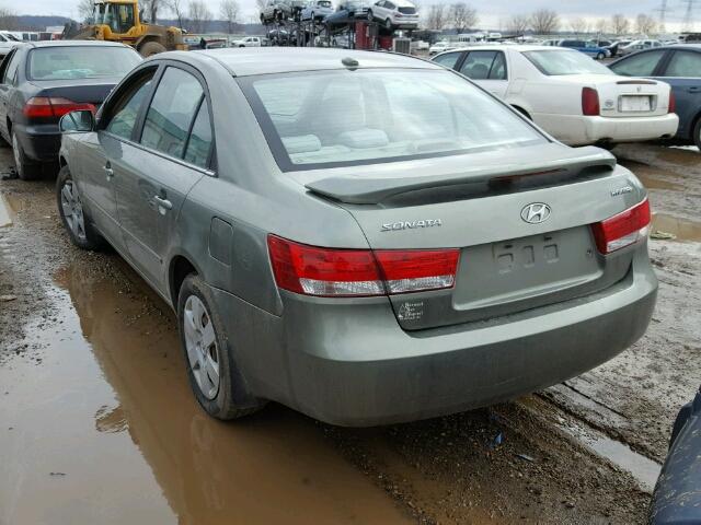 5NPET46C68H395712 - 2008 HYUNDAI SONATA GLS GREEN photo 3