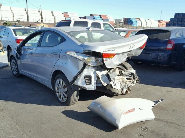 KMHDH4AE0CU363306 - 2012 HYUNDAI ELANTRA GL SILVER photo 3