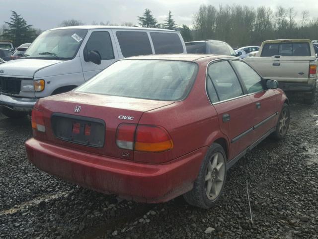 1HGEJ6671WL056385 - 1998 HONDA CIVIC LX RED photo 4