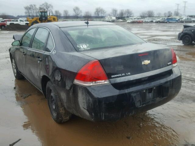 2G1WB58K489201756 - 2008 CHEVROLET IMPALA LS BLACK photo 3