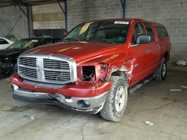 1D3HU18288J179694 - 2008 DODGE RAM 1500 S BURGUNDY photo 2