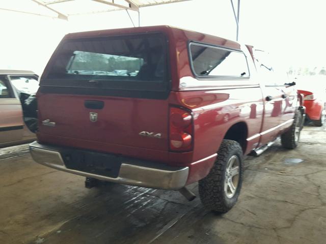 1D3HU18288J179694 - 2008 DODGE RAM 1500 S BURGUNDY photo 4