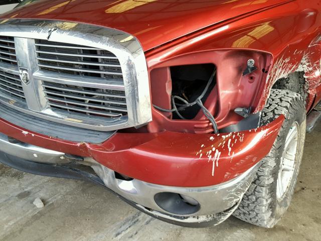 1D3HU18288J179694 - 2008 DODGE RAM 1500 S BURGUNDY photo 9