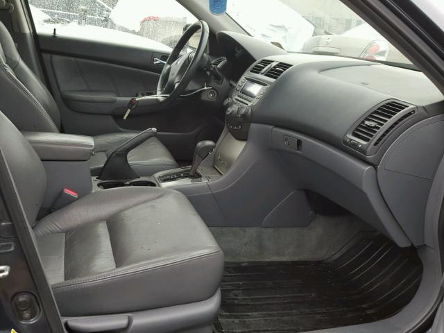 1HGCM568X7A210512 - 2007 HONDA ACCORD EX GRAY photo 5