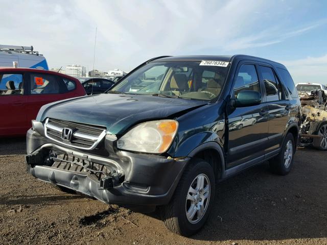 JHLRD78834C031930 - 2004 HONDA CR-V EX GREEN photo 2