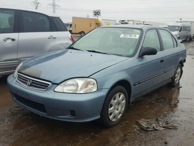 1HGEJ6672XL056302 - 1999 HONDA CIVIC LX BLUE photo 2