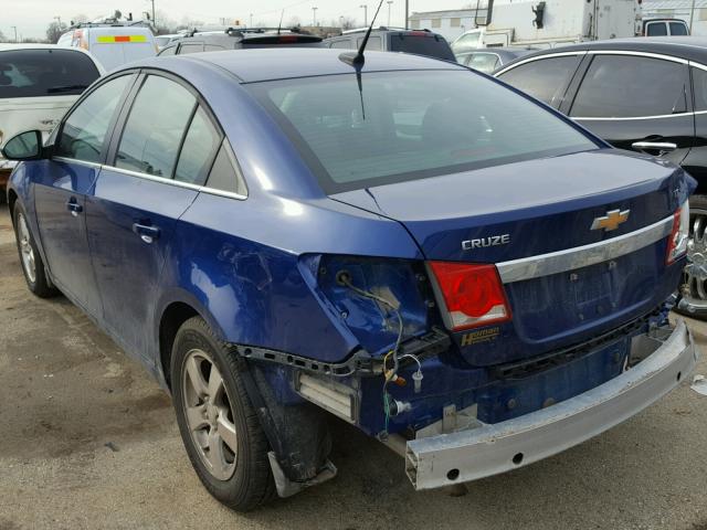 1G1PC5SB3D7139224 - 2013 CHEVROLET CRUZE LT BLUE photo 3