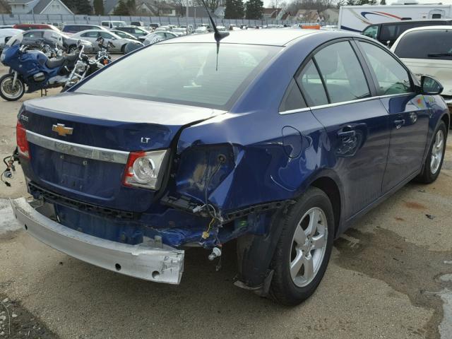 1G1PC5SB3D7139224 - 2013 CHEVROLET CRUZE LT BLUE photo 4