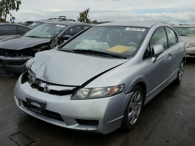 2HGFA1F55BH308751 - 2011 HONDA CIVIC LX SILVER photo 2