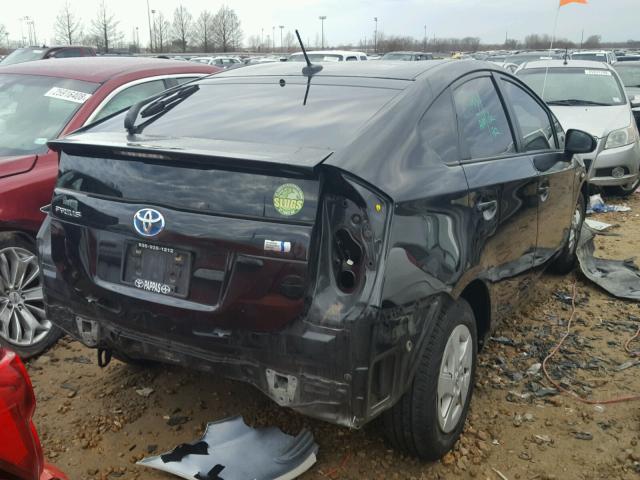 JTDKN3DU0B5373411 - 2011 TOYOTA PRIUS BLACK photo 4