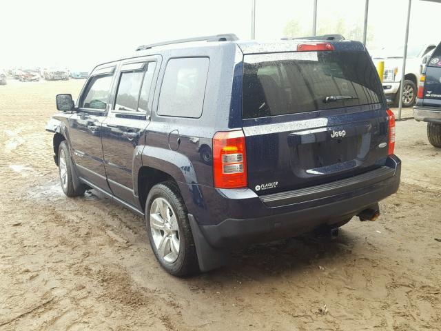 1C4NJPFB1ED744713 - 2014 JEEP PATRIOT LA BLUE photo 3