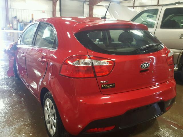 KNADM5A36E6331209 - 2014 KIA RIO LX RED photo 3