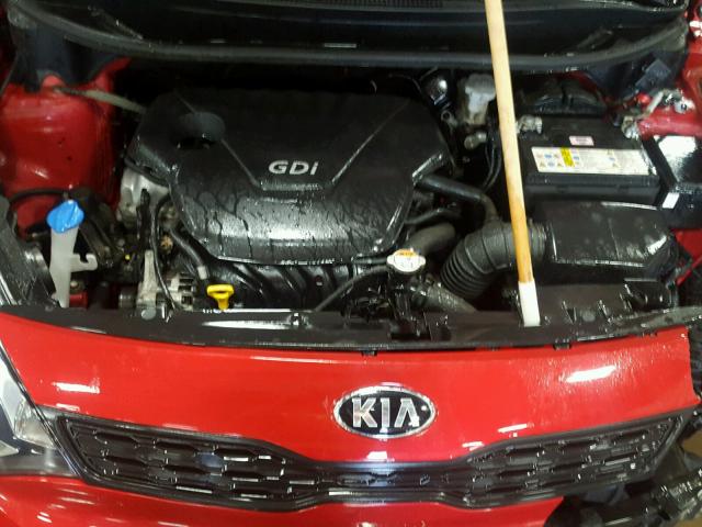 KNADM5A36E6331209 - 2014 KIA RIO LX RED photo 7