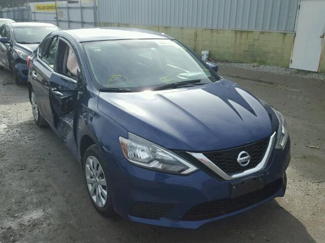 3N1AB7AP6HL659656 - 2017 NISSAN SENTRA S BLUE photo 1