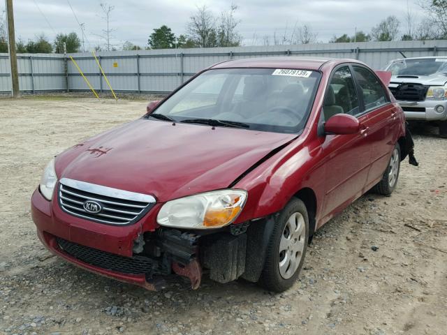 KNAFE121285545880 - 2008 KIA SPECTRA EX BURGUNDY photo 2