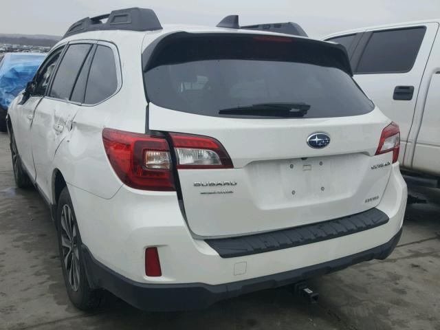 4S4BSBNC1G3336214 - 2016 SUBARU OUTBACK 2. WHITE photo 3