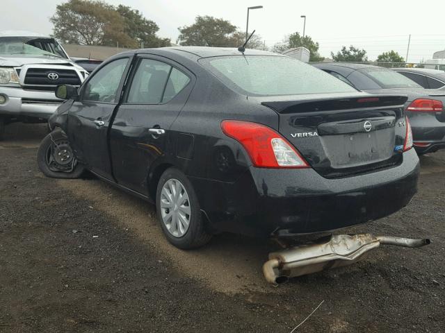 3N1CN7AP5DL841956 - 2013 NISSAN VERSA S BLACK photo 3