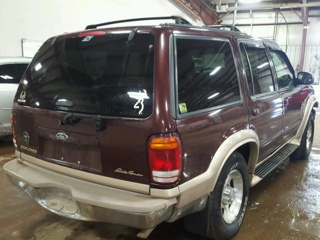 1FMZU74E8YZB00568 - 2000 FORD EXPLORER E BURGUNDY photo 4