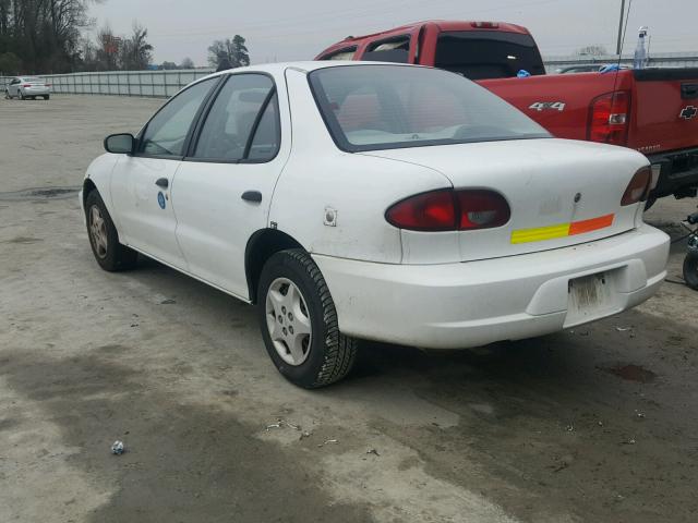 1G1JC524X17234639 - 2001 CHEVROLET CAVALIER B WHITE photo 3