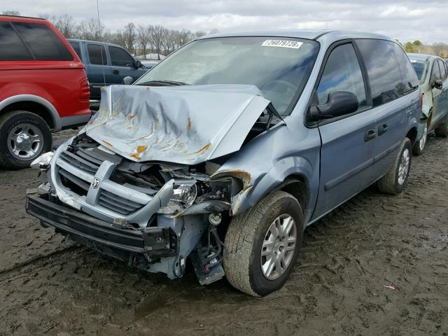 1D4GP25E45B325890 - 2005 DODGE CARAVAN SE BLUE photo 2