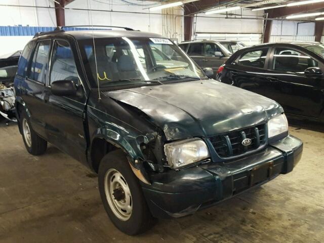 KNDJA723015089252 - 2001 KIA SPORTAGE GREEN photo 1