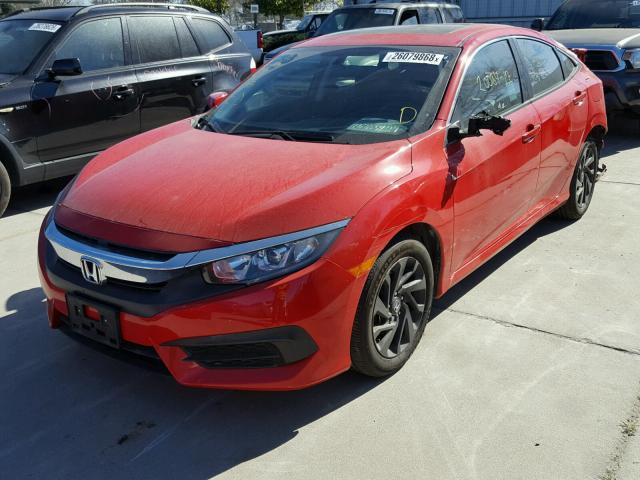 2HGFC2F75HH524044 - 2017 HONDA CIVIC EX RED photo 2