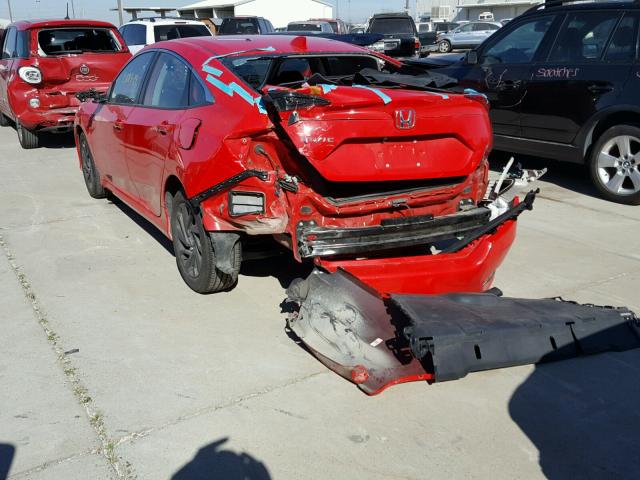 2HGFC2F75HH524044 - 2017 HONDA CIVIC EX წითელი ფოტო 3