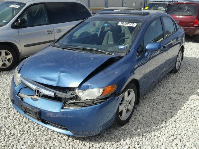 1HGFA16886L150876 - 2006 HONDA CIVIC EX BLUE photo 2