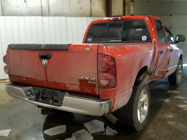 1D7HU18217J503629 - 2007 DODGE RAM 1500 S RED photo 4