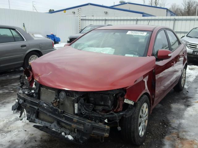 KNAFU4A23A5145007 - 2010 KIA FORTE EX MAROON photo 2