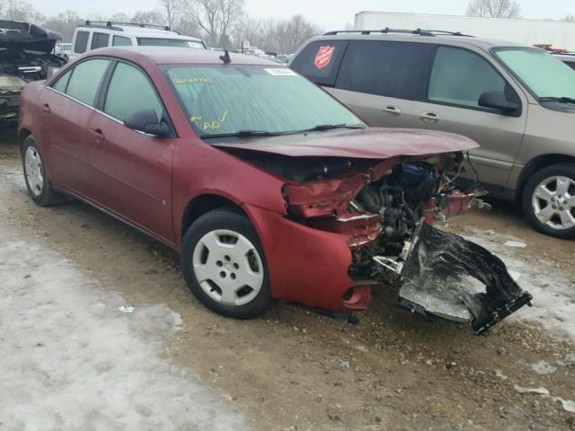 1G2ZF57B184247918 - 2008 PONTIAC G6 VALUE L MAROON photo 1