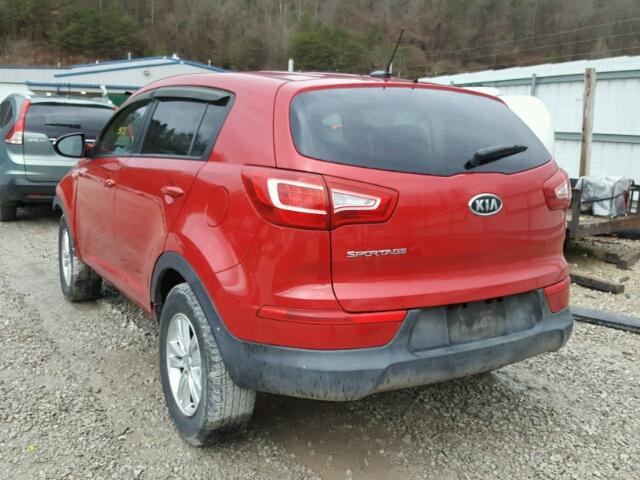 KNDPBCA21B7013330 - 2011 KIA SPORTAGE L RED photo 3