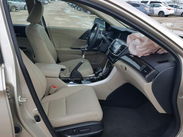 1HGCR2F83GA084154 - 2016 HONDA ACCORD EXL BEIGE photo 5