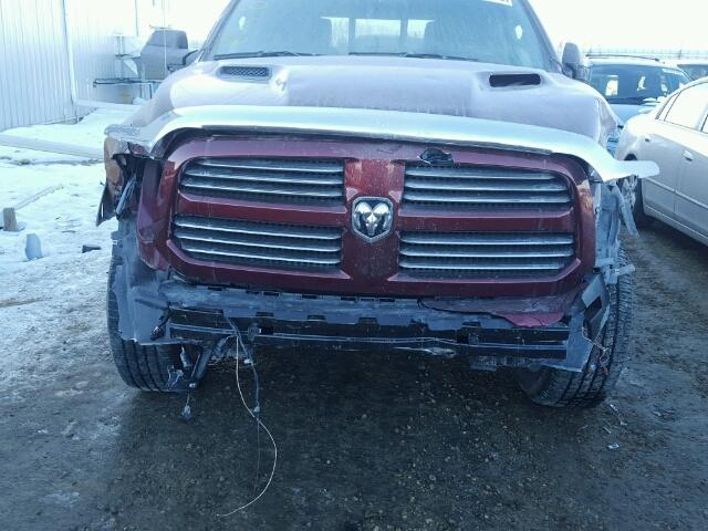 1C6RR7MT8HS848970 - 2017 RAM 1500 SPORT BURGUNDY photo 9