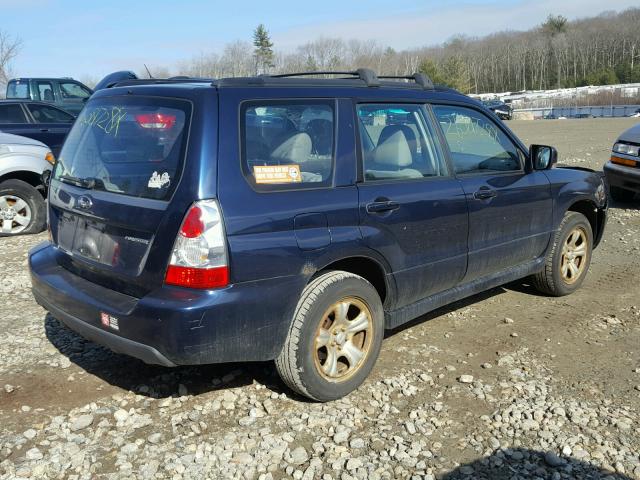 JF1SG65656H745878 - 2006 SUBARU FORESTER 2 BLUE photo 4