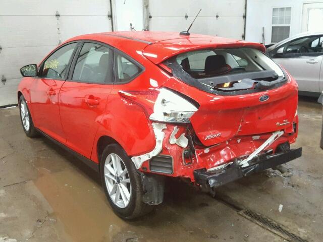 1FADP3K28FL222800 - 2015 FORD FOCUS SE RED photo 3