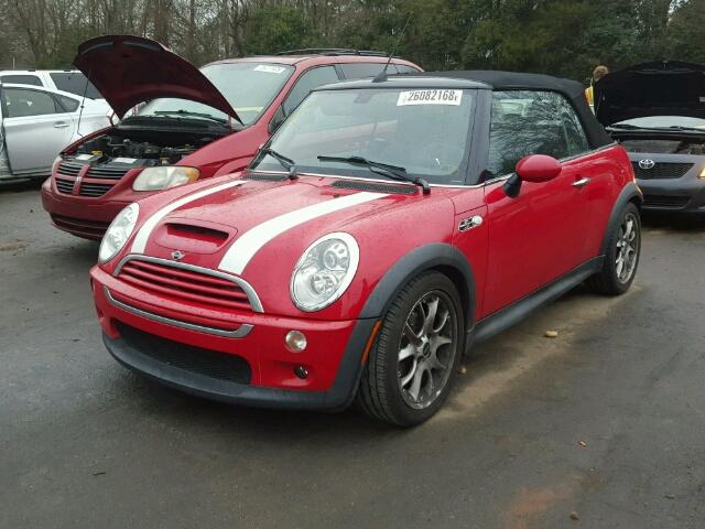 WMWRH33505TK55355 - 2005 MINI COOPER S RED photo 2