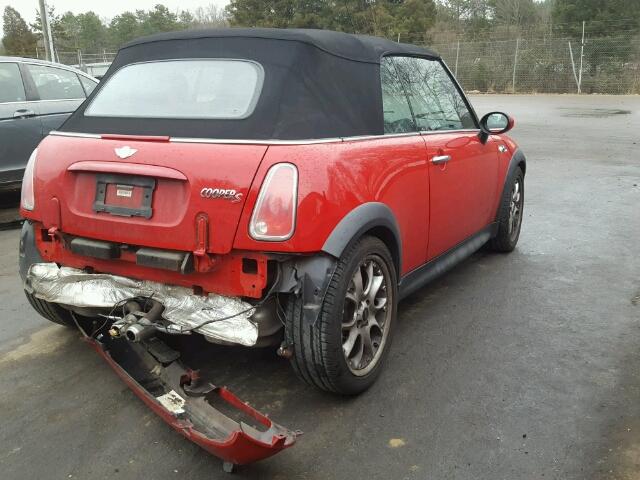 WMWRH33505TK55355 - 2005 MINI COOPER S RED photo 4